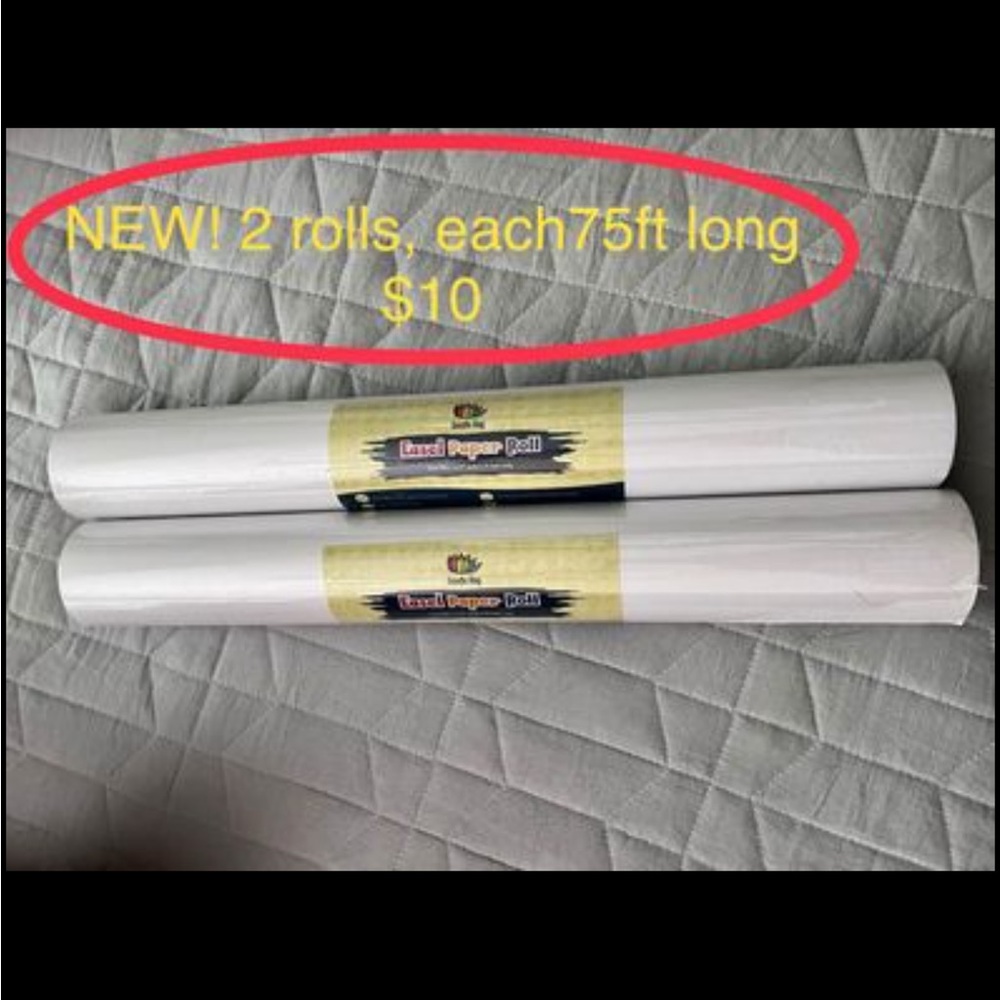 *BRAND NEW* 75’ long roll of white craft paper